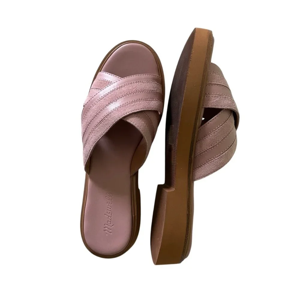 Madewell Leather Sandals NWT $110 Alina Platform Smooth 1 3/4" Heel Summer 10.5 - Picture 4 of 6